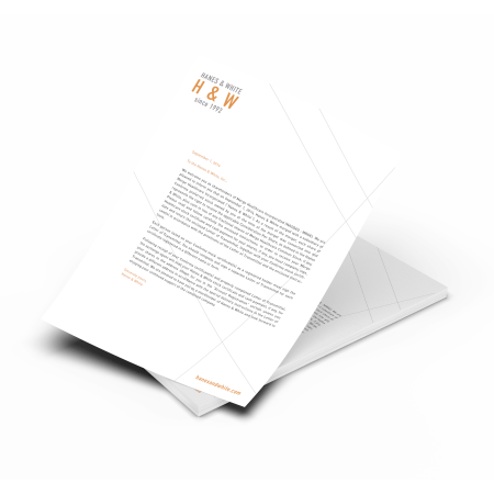 Custom Letterhead Printing with Pantone at Newprint store in Letterheads with SKU: LTRHD1CLR45