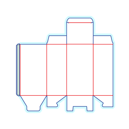 1-2-3 Lock-Bottom Box Dieline