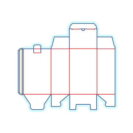 1-2-3 Lock-Bottom Box with Tuck and Tongue Lock at Top
        Dieline