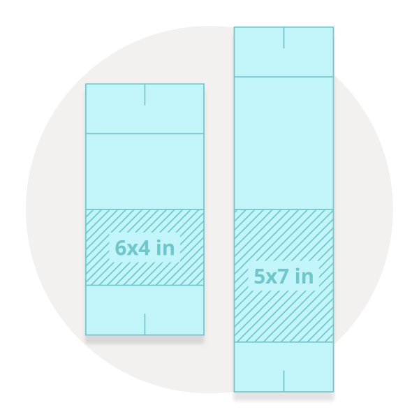 Table tent card cards in dimensions 6 x 4 inches and 5 x 7 inches