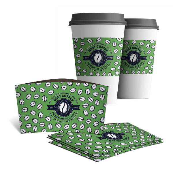 Printed Coffee Cup Slevees