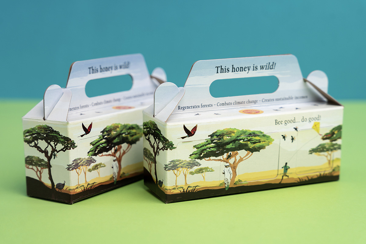 Custom packaging designed specifically for bee products